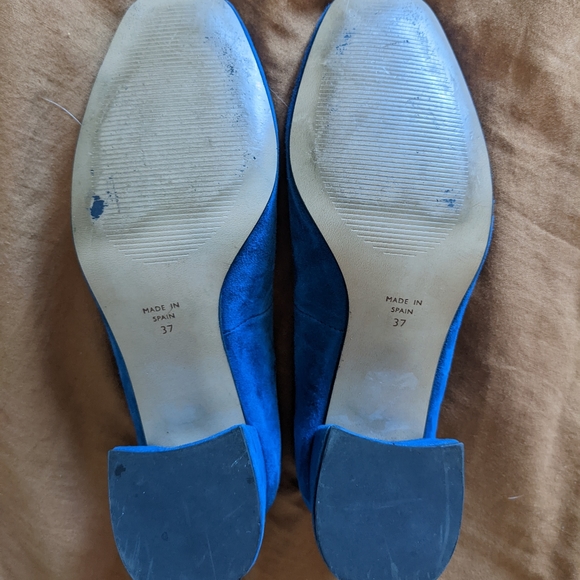 L'INTERVALLE blue suede heels - Picture 5 of 5